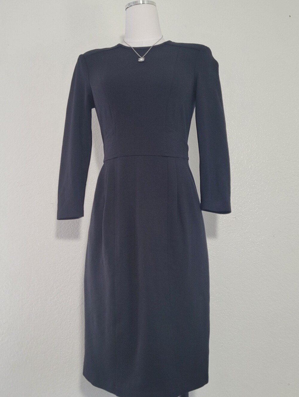 Nanette Lepore Classic Black Bodyvon Long Sleeve Midi Dress Size 4